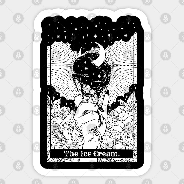 Tarot card the Ice cream Sticker by OccultOmaStore